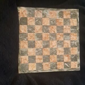Marble Chess Board - Green and Tan